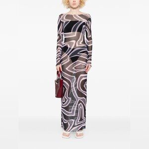 Emilio Pucci  labirinto-print maxi dress